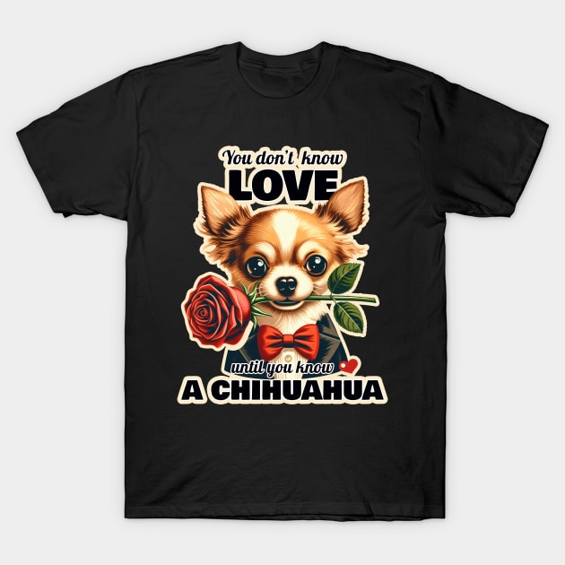 Chihuahua Valentin's day T-Shirt by k9-tee